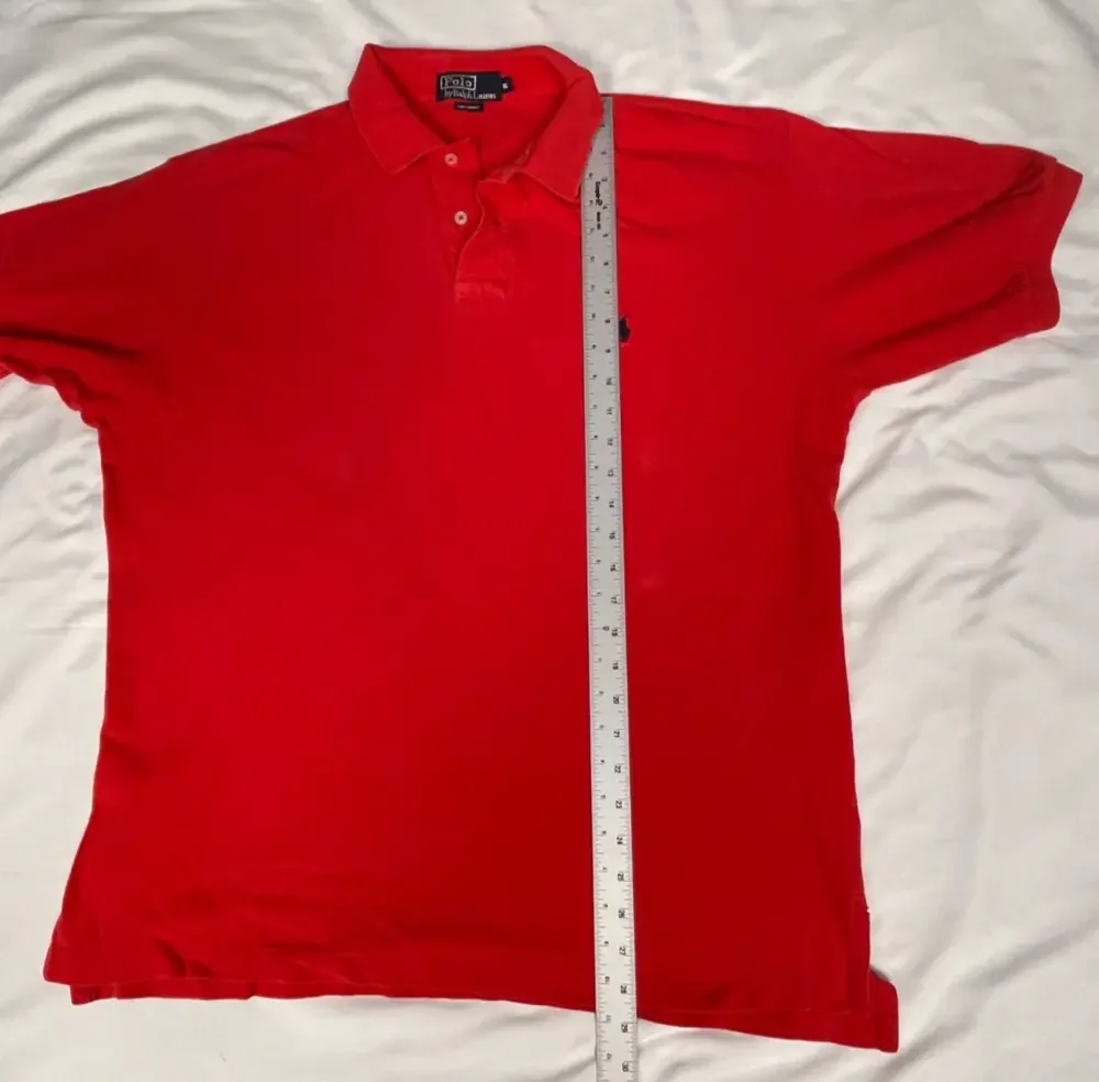 Polo by Ralph Lauren Red Cotton Polo Shirt XL – Made in Bolivia, Classic Fit